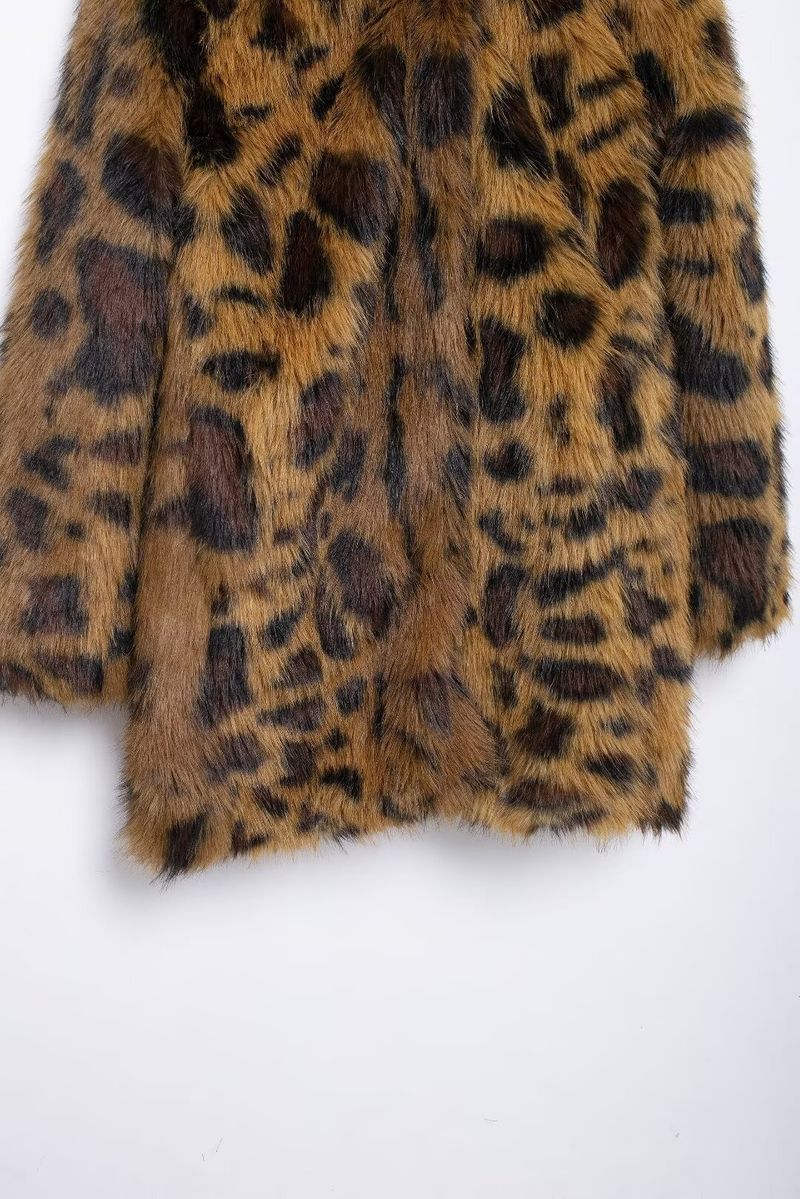 Abbigliamento donna 2024 autunno e inverno nuova moda di strada giacca modello animale cappotto di peluche_voghion.com