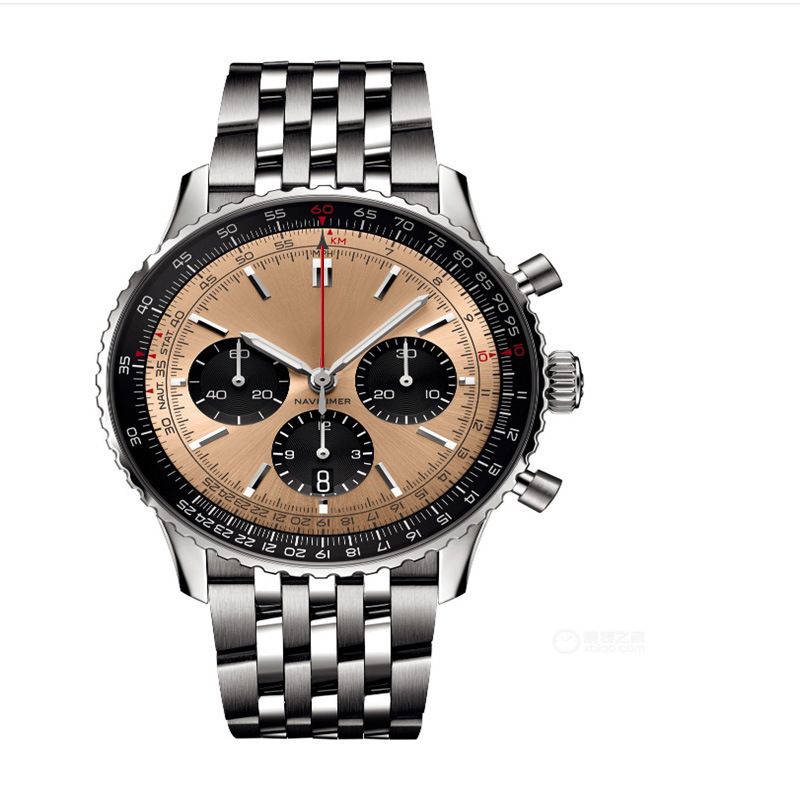 2023 Men's Six Needle High Quality Timing Quartz Steel Band Centennial Watch_voghion.com