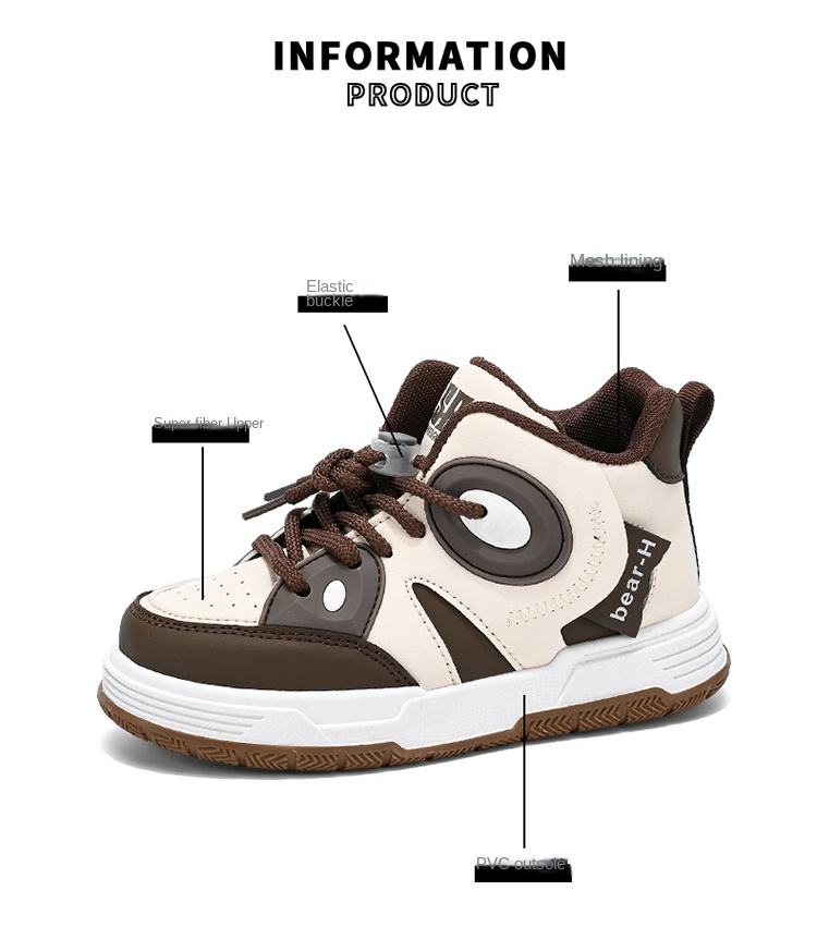 Sneakers alte, Scarpe bianche piccole, Scarpe casual, Scarpe per bambini e bambine, Scarpe alla moda per bambini grandi, Quattro stagioni_voghion.com