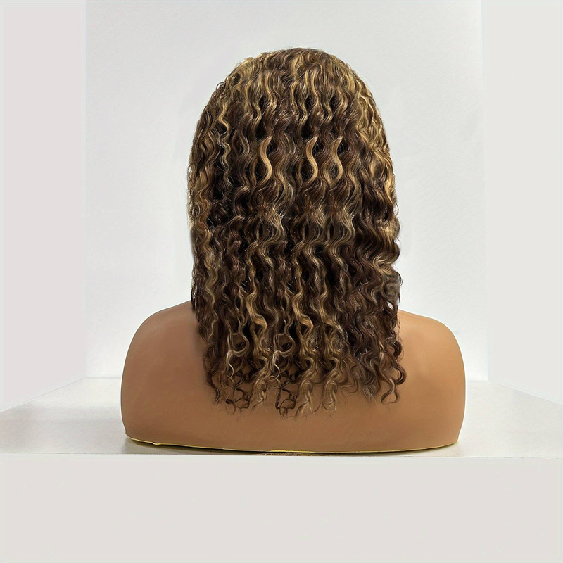 Parrucca anteriore in pizzo capelli umani per donna 4/27 HD trasparente 4x4 onda profonda_voghion.com