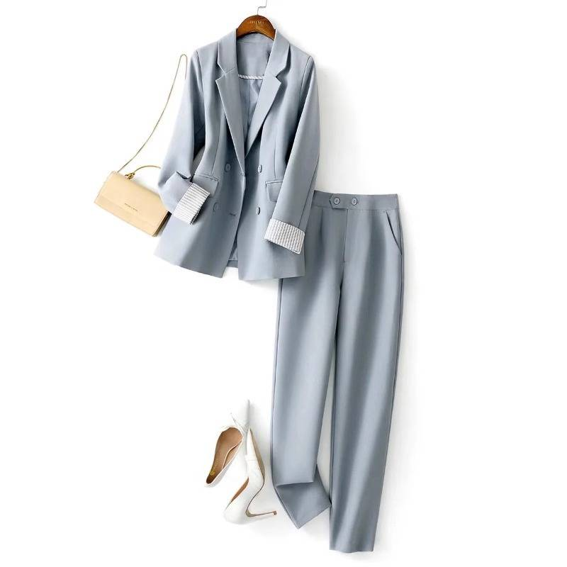 Women's Clothing New Commuter Simple High end Suit Fashion Set Women's Casual Formal Two piece Set_voghion.com