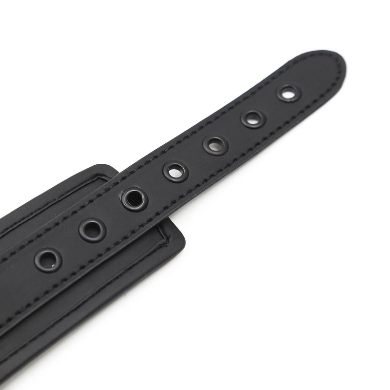 Prodotti sessuali SM in pelle nera con fibbia ad ardiglione, giocattoli bondage, guinzaglio per flirtare, collare per il collo in pelle_voghion.com