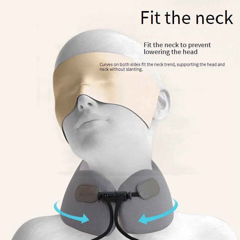 Nackenkissen aus Memory-Schaum, ergonomisches U-förmiges Reisekissen für Büro und Auto, tragbare Nackenstütze, lindert Nackenschmerzen_voghion.com