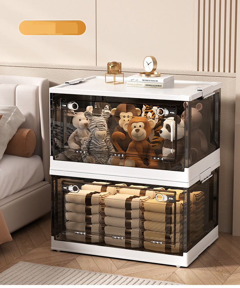 Scatola di immagazzinaggio per la casa, dormitorio, guardaroba, vestiti, trapunte, scatola di immagazzinaggio trasparente, pieghevole, mobile_voghion.com