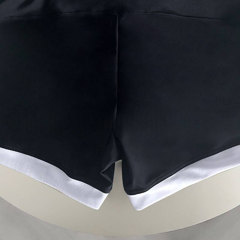 Men's Color Block Swim Trunks With Drawstring Waist - Quick-Dry Board Shorts For Beach & Pool Vacation 4-Inch Inseam_voghion.com