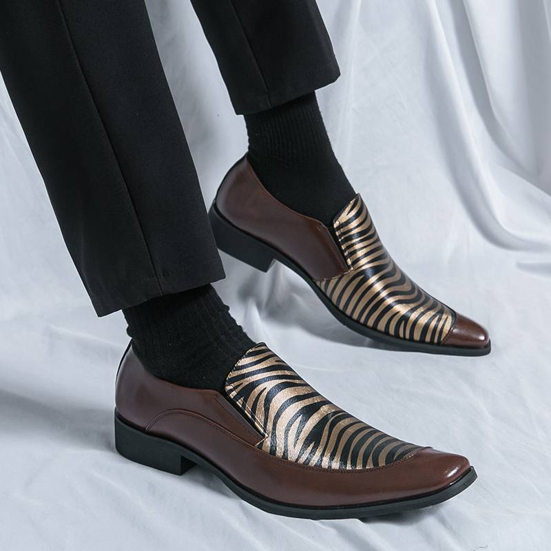 Scarpe da uomo in pelle taglie forti 46 Codice 2025 Scarpe casual formali per parrucchieri Suola in poliammide Superficie in gomma_voghion.com