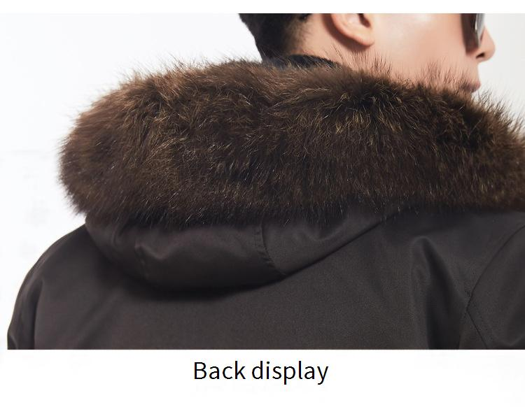 Premium nertsbontparka voor heren met wasbeercapuchon – slim fit, middellange winterjas (L-5XL, zwart/legergroen, waterdichte buitenkant)_voghion.com