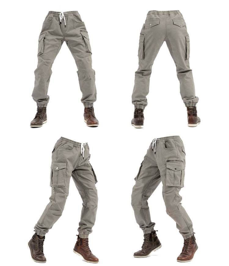 Winter Motorcycle Riding Pants – Thermal Lined, Windproof & Anti-Slip For Men & Women, Adjustable Waist With Cargo Pockets (Black/Grey/Khaki, S-XXXL)_voghion.com