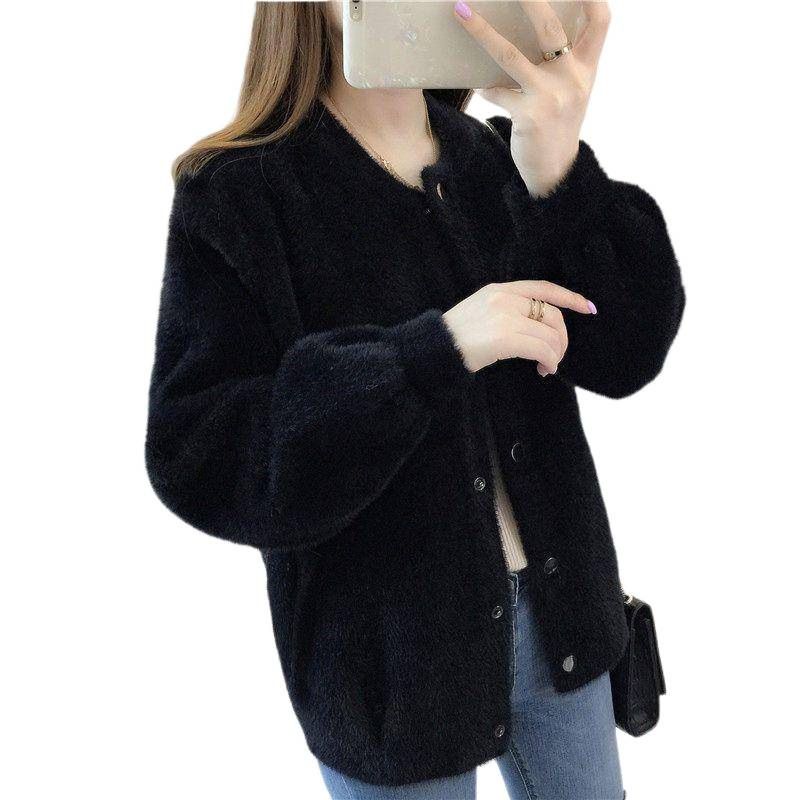Wool Coat Women's Clothing Spring And Autumn 2025 New Loose Outerwear Mink Velvet Top Internet Celebrity Versatile_voghion.com