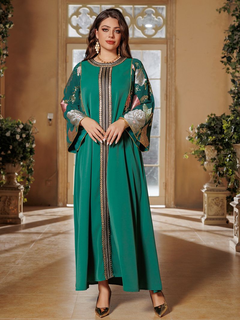 Damenbekleidung Temperamentkleid Perlen bestickte Pailletten Damenbekleidung Kaftan_voghion.com