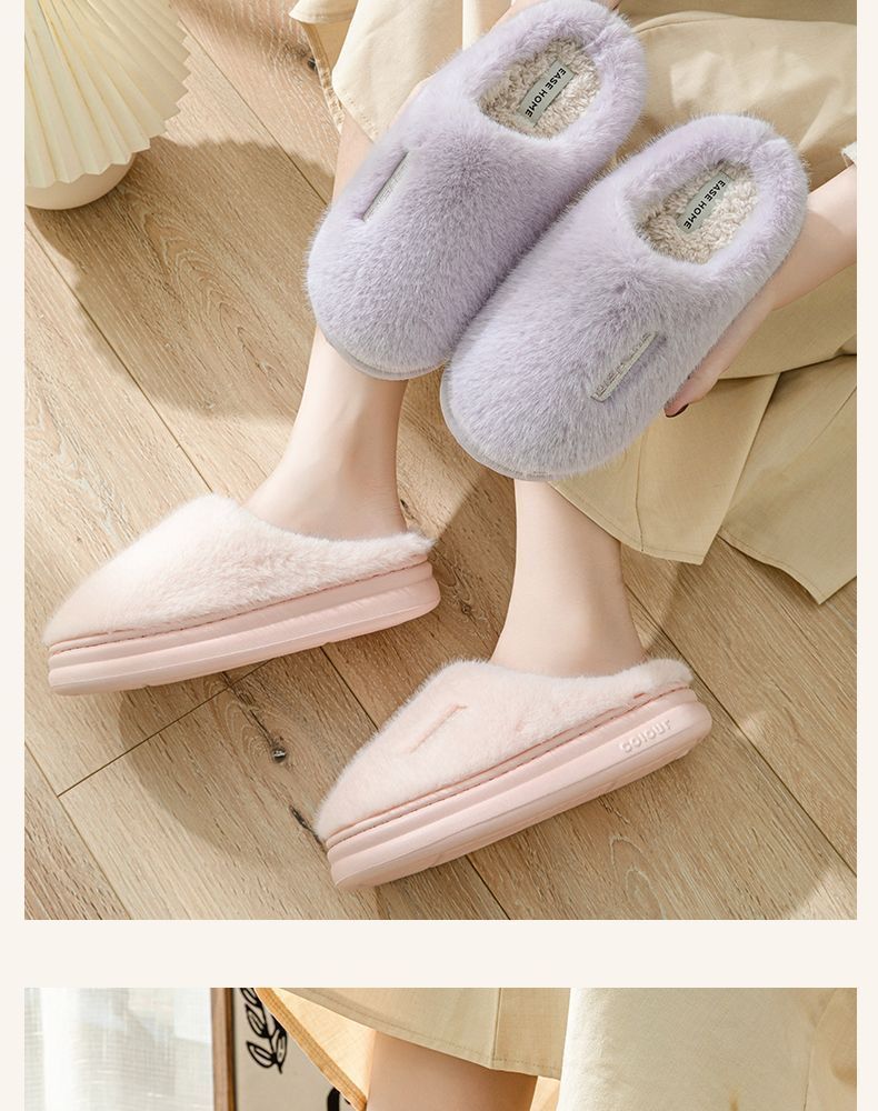 Soft Fleece-Lined House Slippers For Women & Men – Cozy Indoor Winter Shoes With Non-Slip Latex Sole (Unisex, Machine Washable)_voghion.com