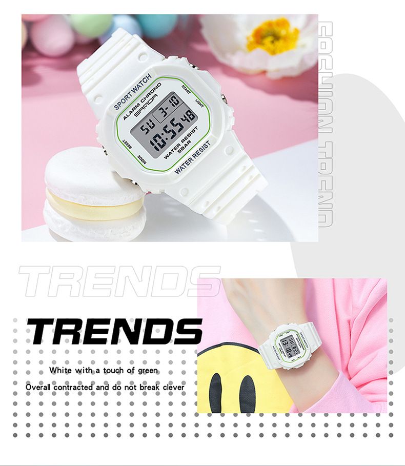 Elegante orologio sportivo digitale quadrato con impermeabile, luce notturna e multifunzione per stili di vita attivi, orologio luminoso alla moda per studenti_voghion.com