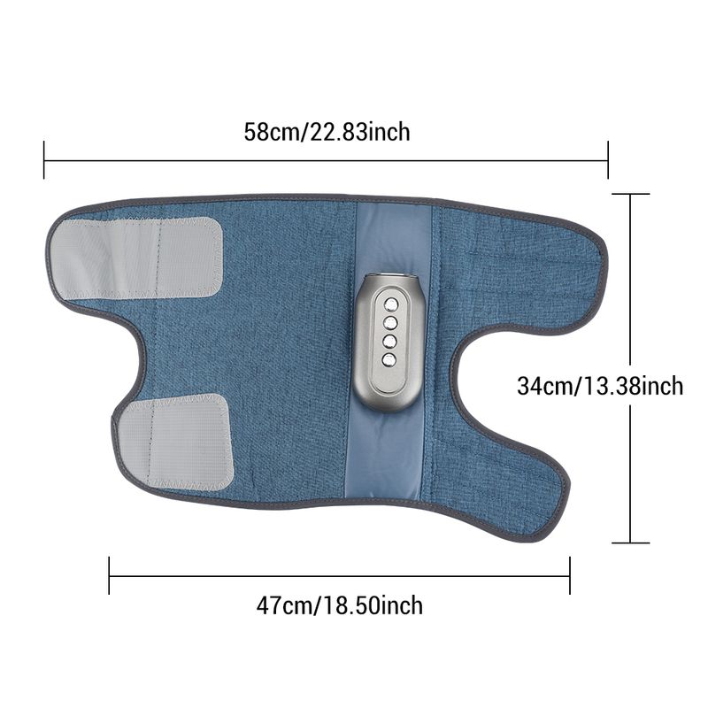 Massaggiatore elettrico per gambe regolabile a 360°, con telecomando wireless, riscaldato, vibrazione, pressione dell'aria_voghion.com