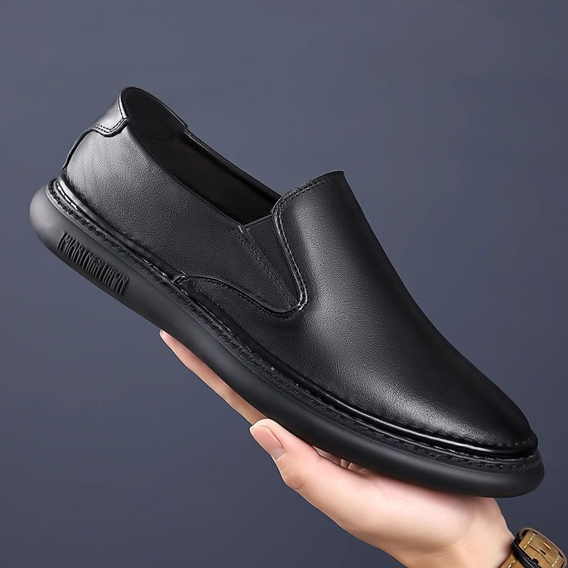 Scarpe casual estive da uomo, con suola morbida, mocassini in pelle bovina, scarpe in pelle traspiranti e versatili per uomo_voghion.com