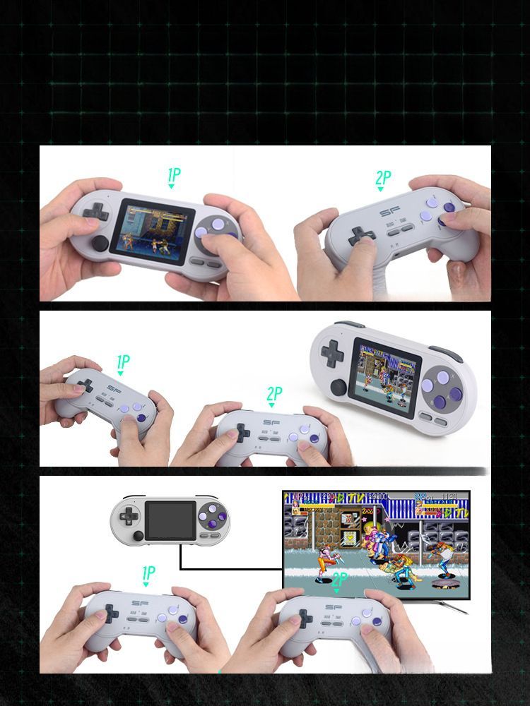 Konsola do gier FC MD Classic GBA Arcade przenośna podwójna mini konsola ręczna Nowy trend dwa w jednym_voghion.com