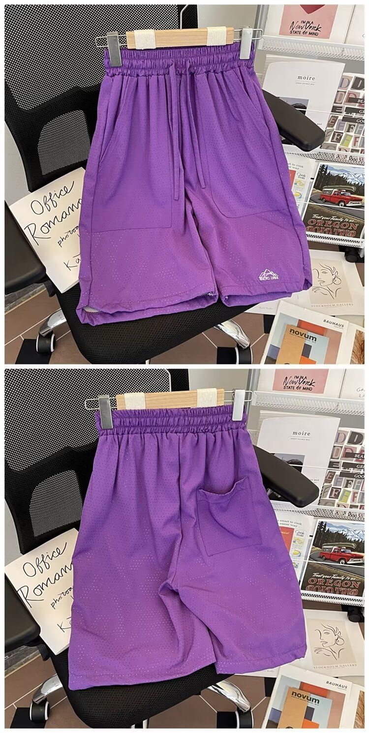 Schlichte, einfarbige, lässige Bluse für den Sommersport im Bergstil für Damen, schnelltrocknend, lockere, enge Taille, schlankmachend und weit_voghion.com