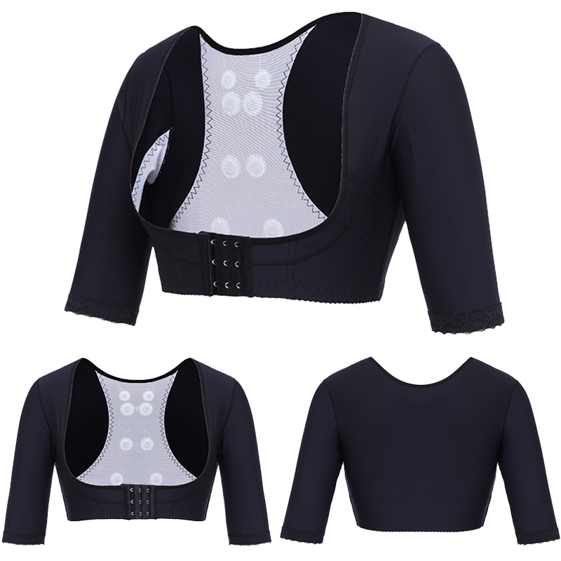 Erme Armkompresjon Kvinner Vekttap Overarm Slanking Shaper Holdningskorrigerer Topp Shapewear Post Surgic_voghion.com