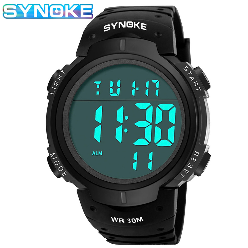 Shinuoke Men's Sports Electronic Watch Multi-Function Waterproof Large Screen Military Style_voghion.com