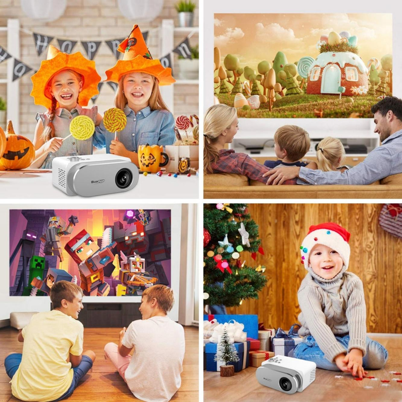 1pc High-definition Mini Lightweight Home Projector, Experience An Unprecedented Home Theater Experience_voghion.com