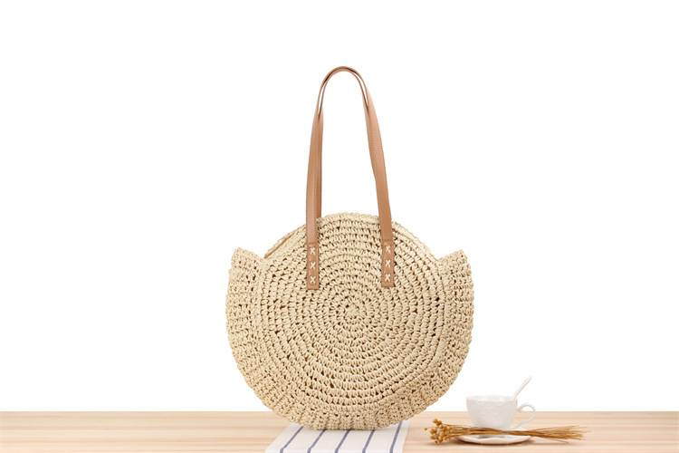 Borsa a tracolla grande in morbida paglia intrecciata a mano Borsa a tracolla Boho con manico in paglia Borsa da spiaggia estiva retrò Borsa in rattan_voghion.com