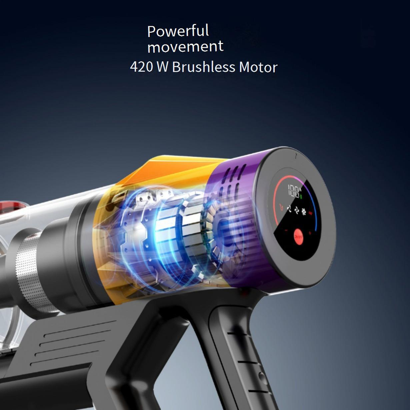 Bezdrátový ruční vysavač pro domácnost 420W 35Kpa, velký sací výkon, čištění koberců_voghion.com