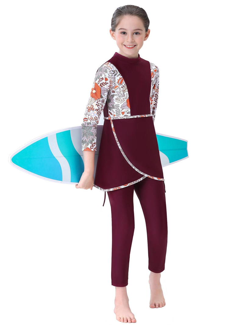 Muslim Swimwear Swimsuit Girl Conservative Swimsuit Bukini Children's Beach Swimsuit_voghion.com