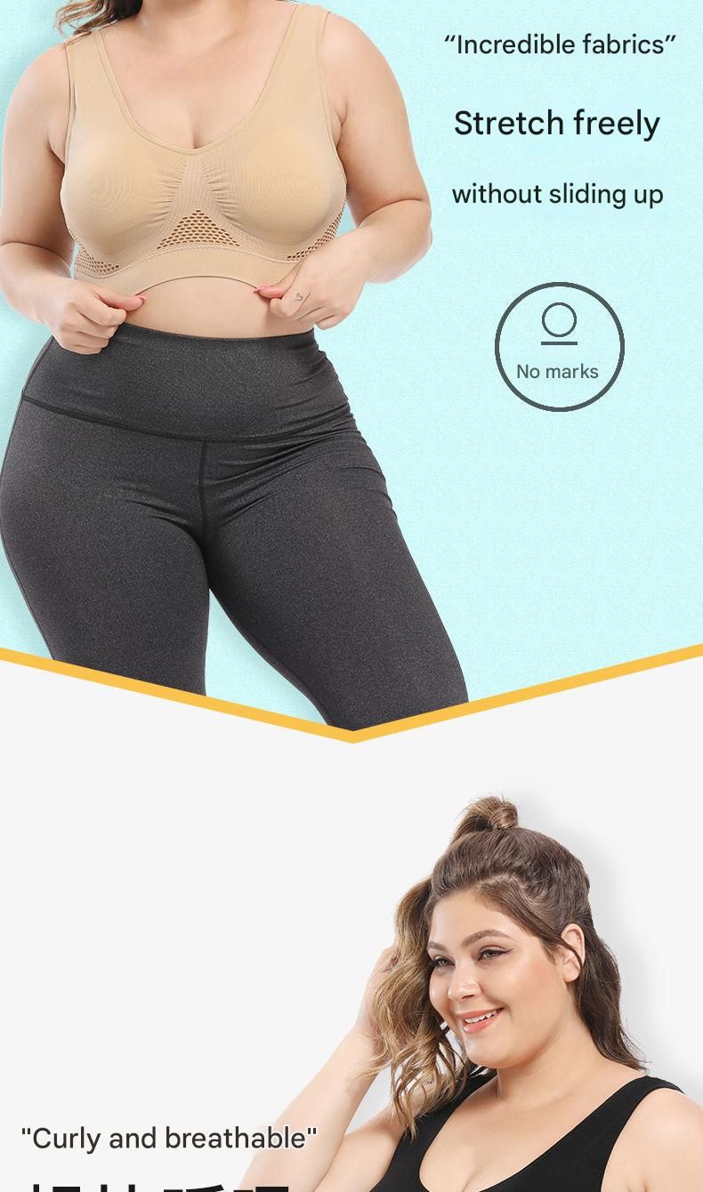 Reggiseno sportivo da allenamento taglie forti, top da allenamento per donna, supporto elevato, taglie grandi, traspirante, bella schiena arricciata, maglia cava, per corsa e yoga_voghion.com