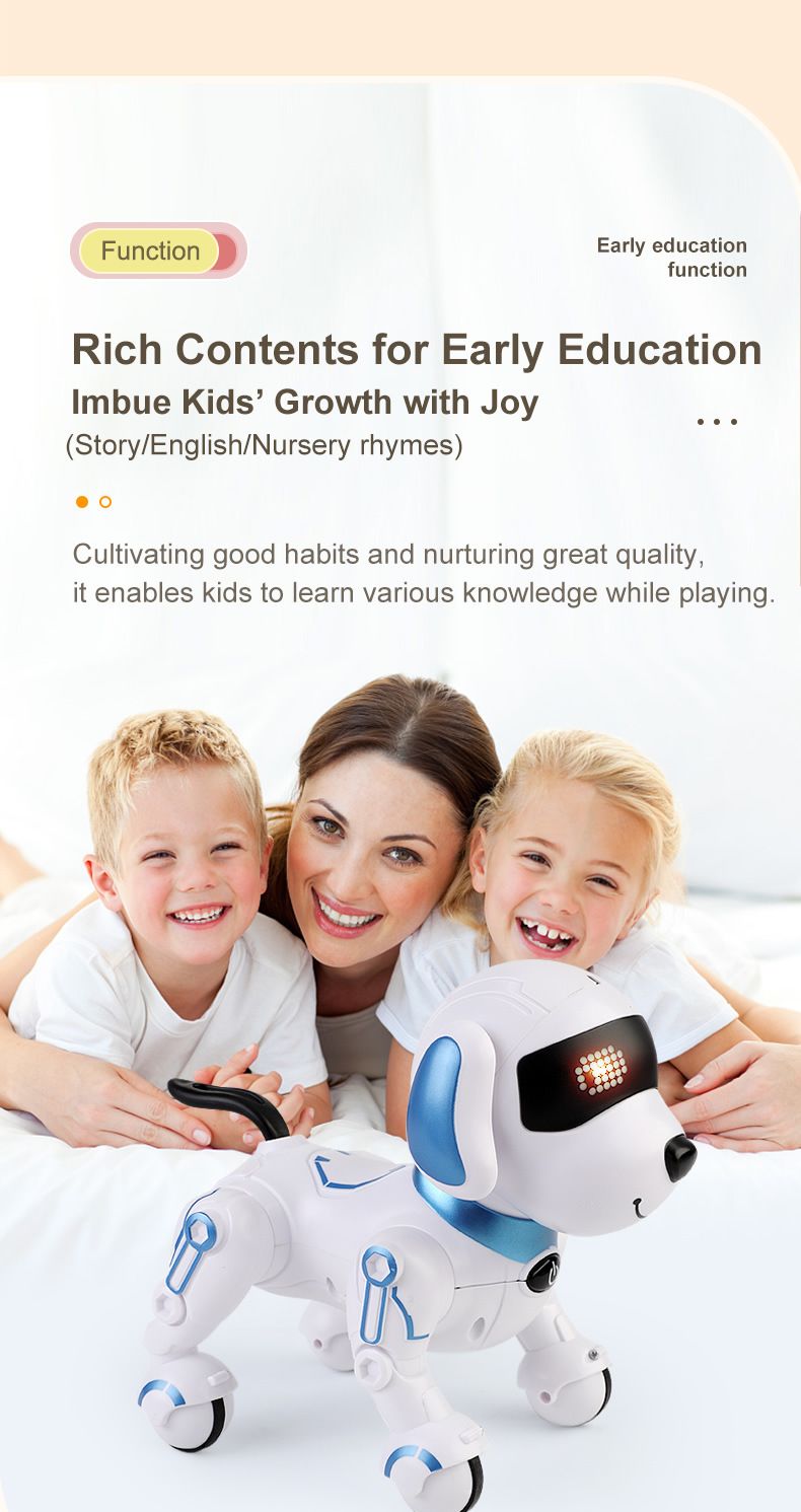 Smart Robotic Dog For Kids Interactive Remote Control Electric Toy With Educational Features For Boys And Girls_voghion.com