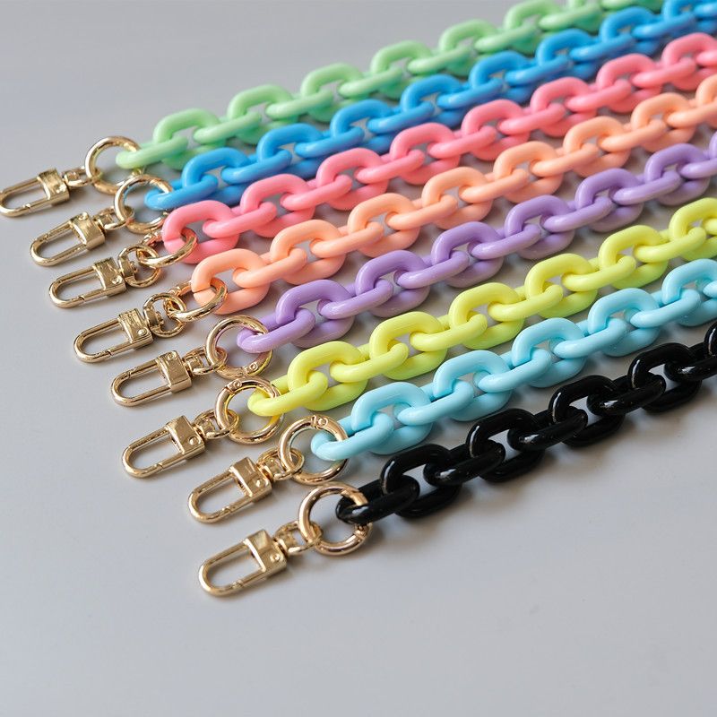 Fashion Candy Color Phone Multi-Color Mixed Small Resin Acrylic Single Shoulder Crossbody Chain_voghion.com
