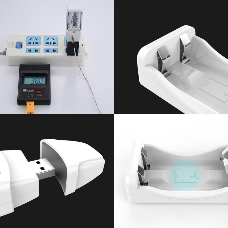 Pentru baterii reîncărcabile AA/AAA Ni-MH din aliaj Ni-Cd, încărcător de baterii USB durabil cu 2 sloturi, controlat prin CI, achiziție Value Plus_voghion.com