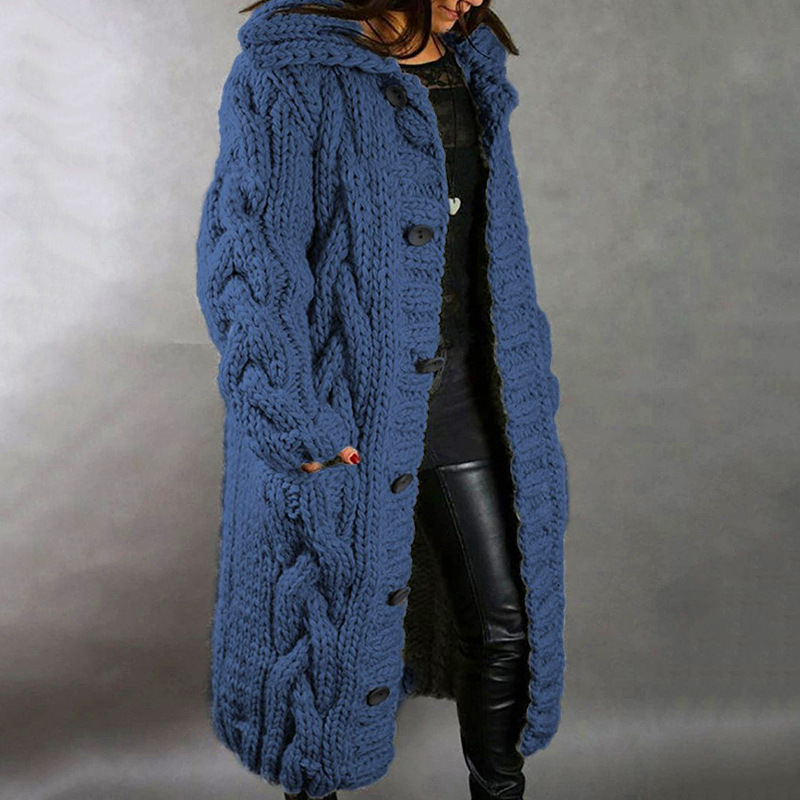 Damen neue Strickjacke große Größe Pullover Mantel Mode_voghion.com