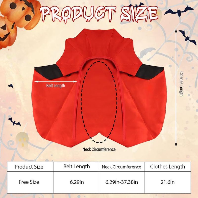 Cloak Hat Set Cat Dog Transformation Costume Pet Clothes Christmas Halloween Edition_voghion.com