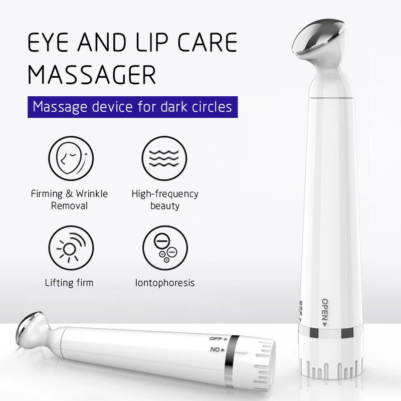 Mini appareil de massage électrique pour les yeux, anti-cernes, vibrations, bâton magique portable pour le visage, anti-âge, anti-rides_voghion.com