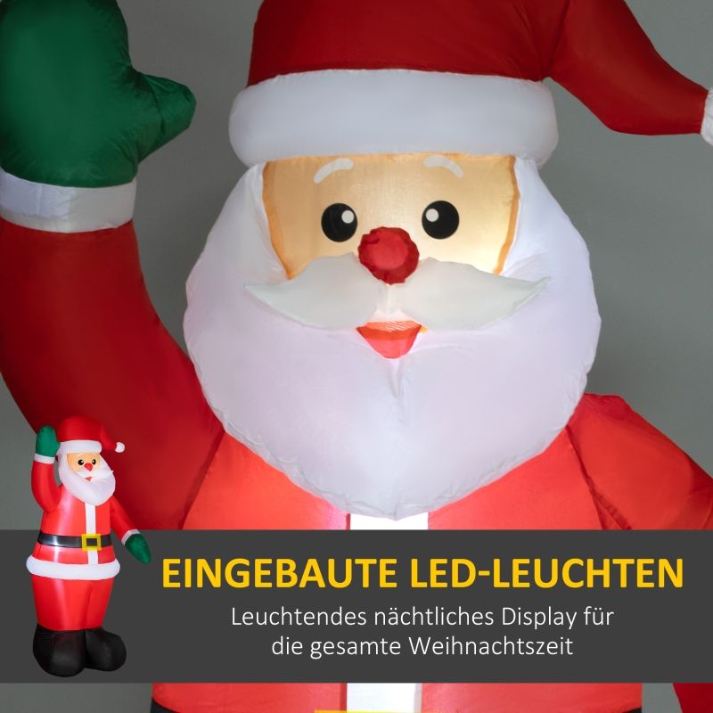 Weihnachtsmann 1,84m con illuminazione a LED, lampada a sospensione_voghion.com