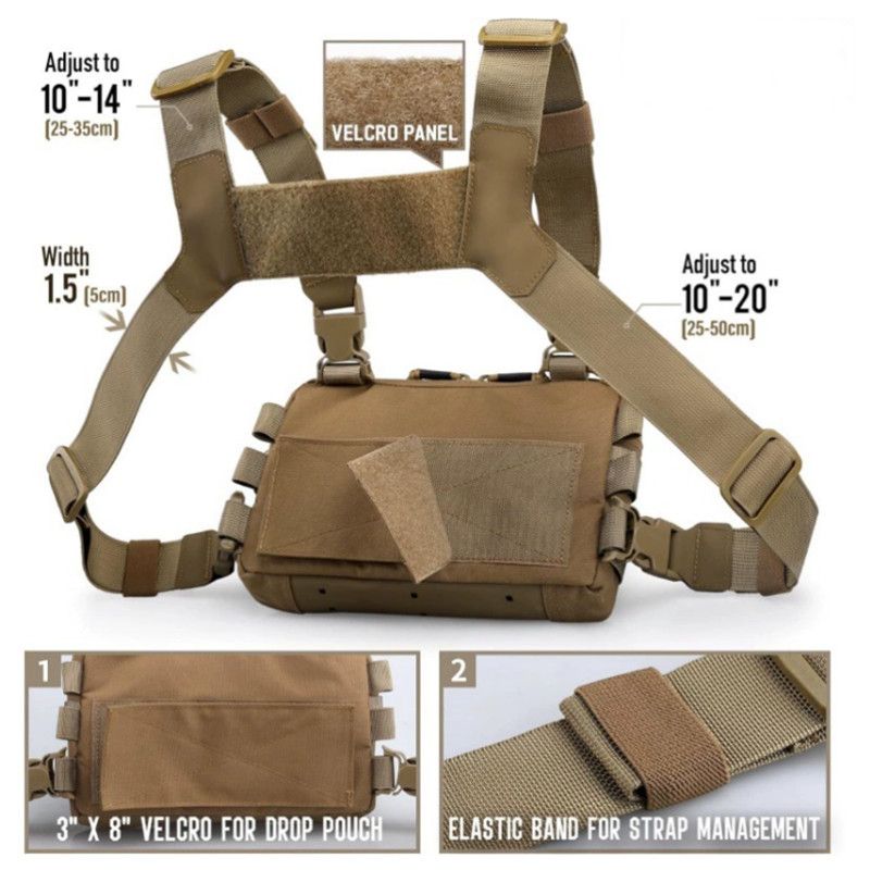 Cross-Border Hunting Tactical Outdoor Sports Cycling Vest Multi-Functional Chest Bag_voghion.com