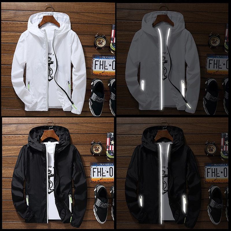 Mens Women Geocaching Geocache Sportswear Hooded Bomber Zipper Thin Reflective Sunscreen Windbreaker Skin Coat Jacket_voghion.com