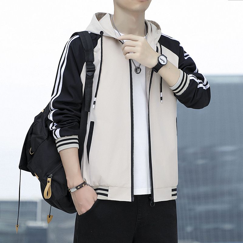 Spring, Autumn And Winter Men's Youth Jacket Windproof Thin Jacket Hooded Windproof Baseball Clothes Going Out For Vacation And Leisure_voghion.com