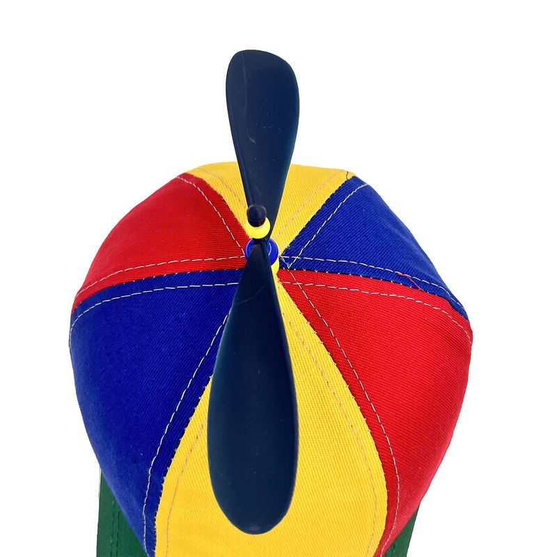 Casquette de baseball créative à hélice détachable en bambou pour enfants, pare-soleil pour printemps et été, casquette à bec de canard pour parents et enfants_voghion.com