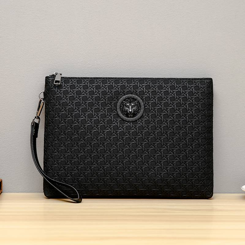 Geantă nouă pentru bărbați, 2024, la modă, de înaltă calitate, cu imprimeu minimalist, de culoare solidă, servietă de mână_voghion.com