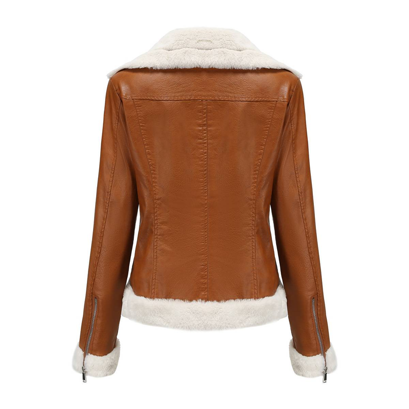 Neue langärmelige warme Reversjacke aus Wildleder für Damen im europäischen und n Pendler-Freizeitstil_voghion.com