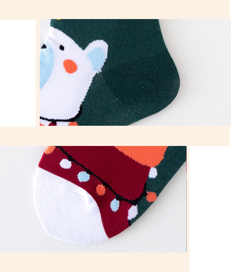 Unisex Christmas socks Hipster stockings mid-tube stockings Santa Claus Christmas socks_voghion.com