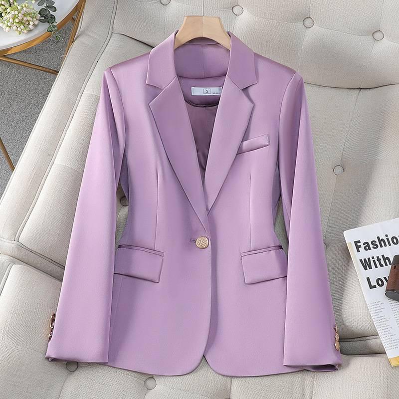 Abbigliamento da donna, vestibilità attillata, un bottone, casual, temperamento, top per signore, grande marea rossa_voghion.com