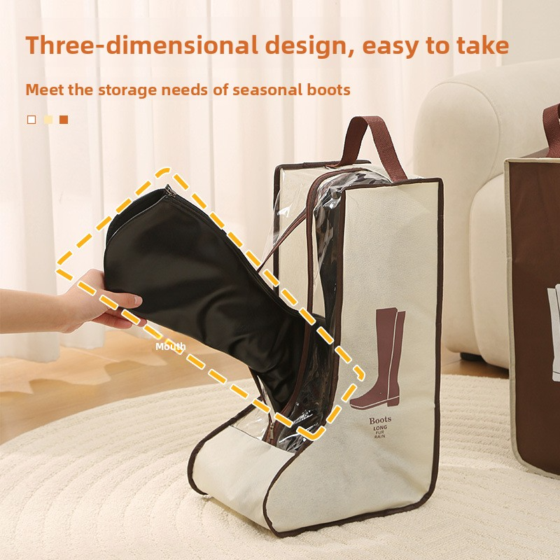 Large Capacity Shoe Storage Bag - Transparent Travel Shoe Organizer With Handles Portable & Dustproof For Home Seasonal Use & Suitcase Packing_voghion.com