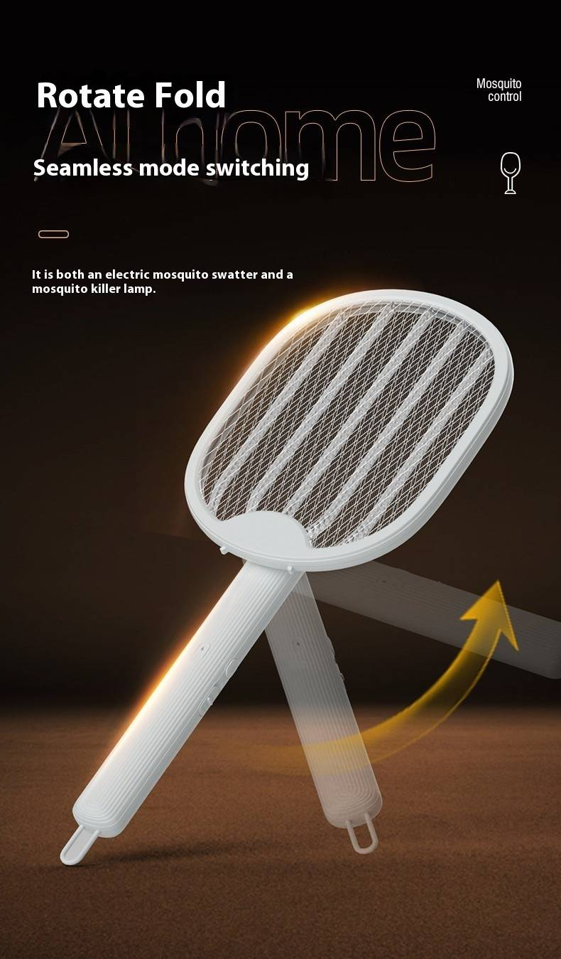 Foldable Mosquito Killer - USB Rechargeable 2-in-1 Electric Zapper & LED Trap (Auto Attract, Portable Bug Killer For Home & Outdoor)_voghion.com