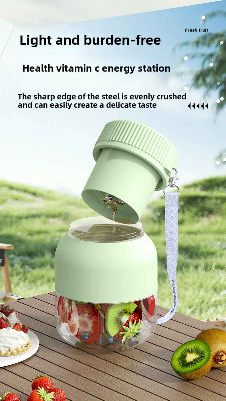 Portable Juicer - 800ml BPA-Free Blender, 18,000 RPM 5-Blade Ice Crusher, USB-C Rechargeable, For Smoothies & Protein Shakes (Pink/Green)_voghion.com
