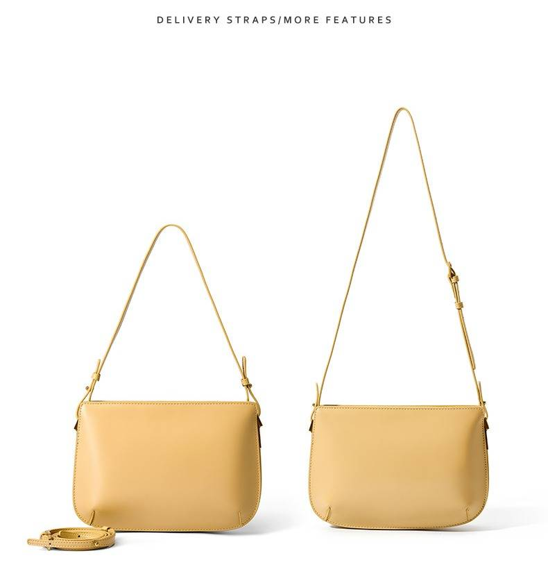 Elegante leren damestas onder de arm - Echte koeienhuid crossbody schoudertas met ritssluiting, stijlvol en veelzijdig voor dagelijks gebruik_voghion.com