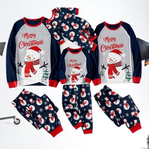Christmas Family Matching Pajama Set – Soft Polyester Sleepwear For Adults & Kids (S-3XL, Toddler 3-24M, Unisex Holiday Print)_voghion.com