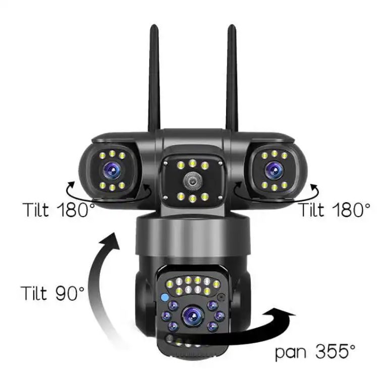 QD19 V380 Three-screen HD Night Vision Outdoor Multi-lens Mobile Remote Wireless Surveillance Camera_voghion.com