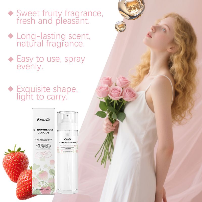 Parfum corporel à la fraise, vaporisateur portable longue tenue, doux et délicat, léger et vaporisateur_voghion.com
