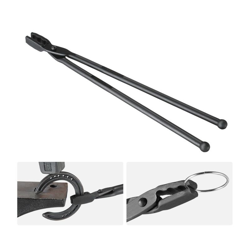 Jaw Steel Tongs 18' Forgings Block Horseshoes Wolf Steel Shapes Tongs With A3 Tongs Carbon Rivets For Curved Forge Blacksmith_voghion.com